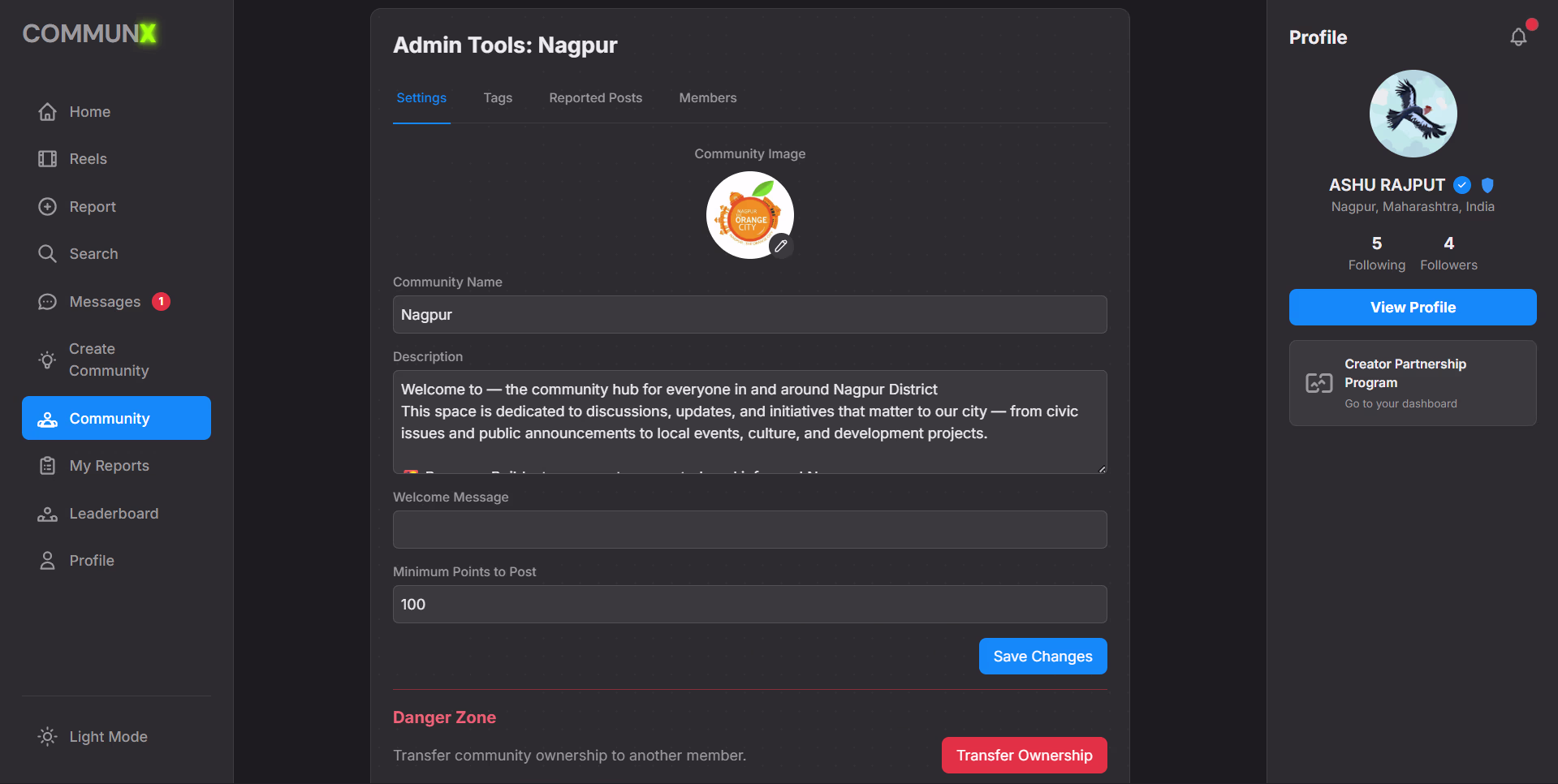 Platform Users Dashboard